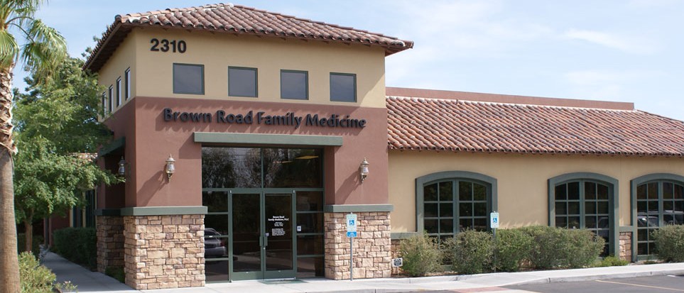 The Brown Road Family Medicine building in Mesa, Arizona, where Desert Premier Wellness is located.